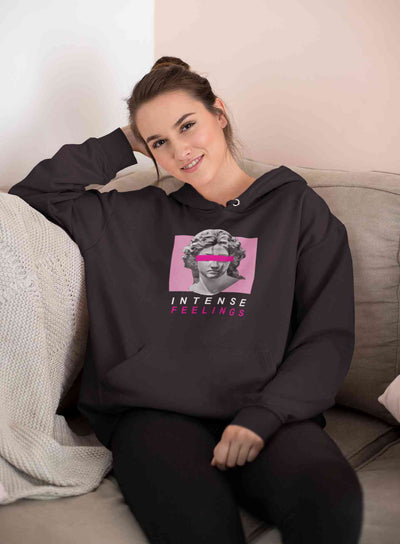 Intense Feelings Hoodies for Women-FunkyTeesClub