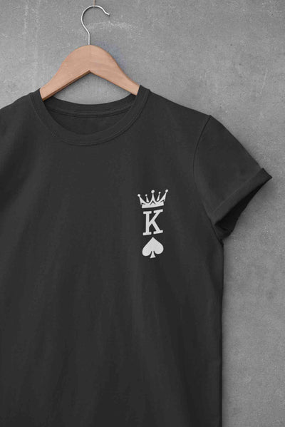 Herren Krone King Of Spades Poker Side Pocket Mens Half Sleeves T-shirt- FunkyTeesClub