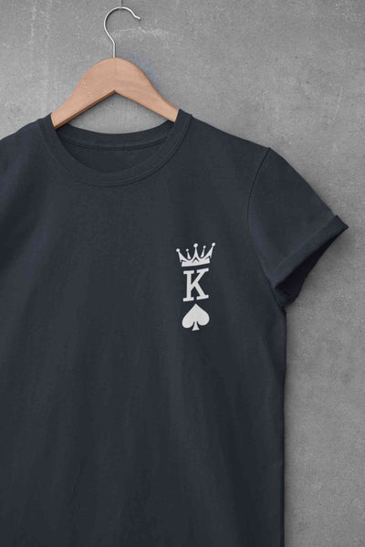 Herren Krone King Of Spades Poker Side Pocket Mens Half Sleeves T-shirt- FunkyTeesClub