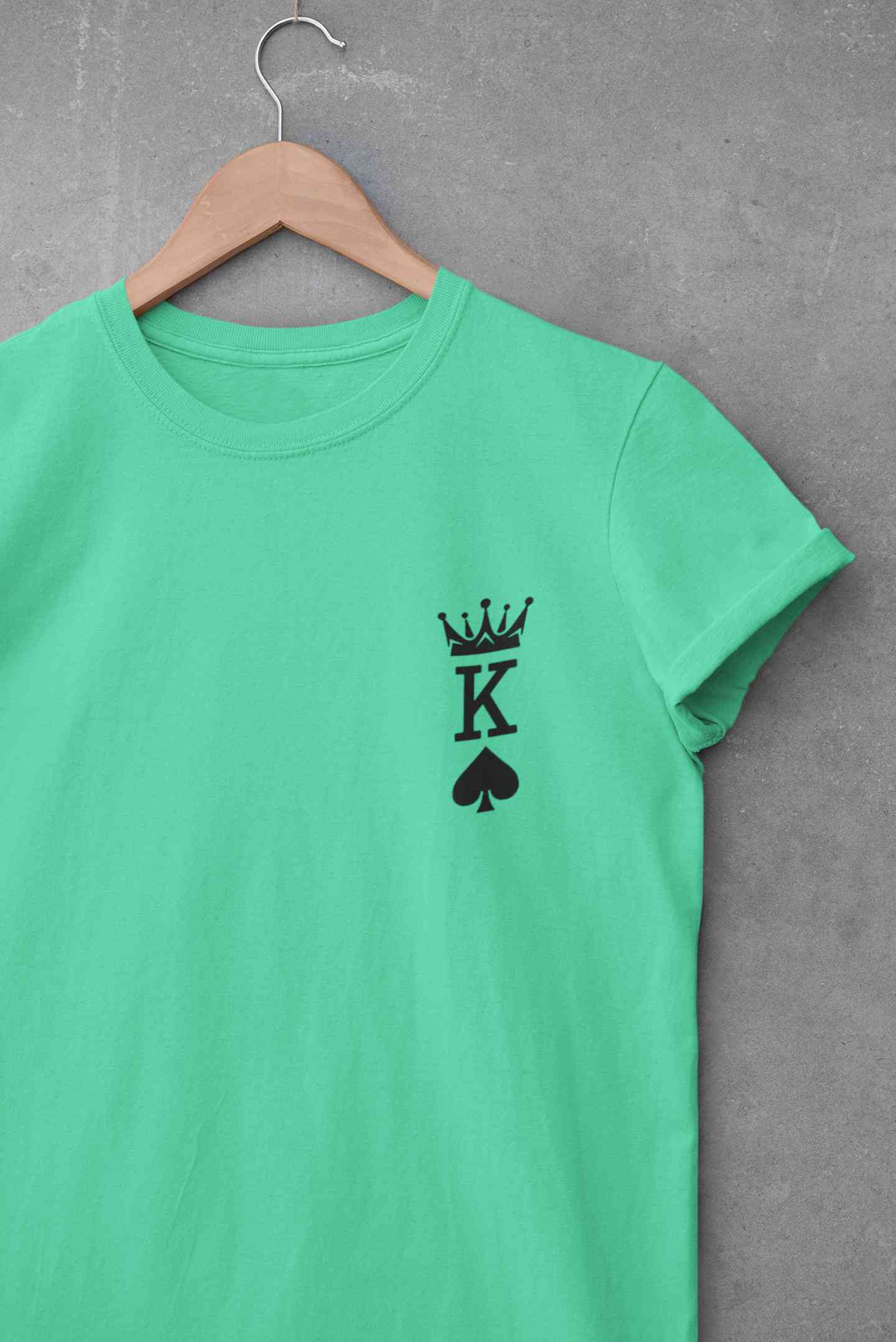 Herren Krone King Of Spades Poker Side Pocket Mens Half Sleeves T-shirt- FunkyTeesClub