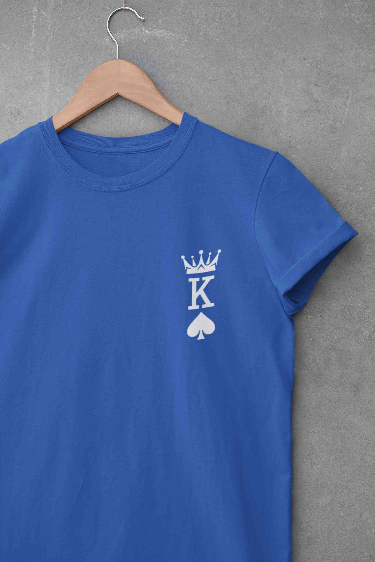 Herren Krone King Of Spades Poker Side Pocket Mens Half Sleeves T-shirt- FunkyTeesClub