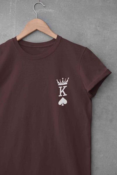 Herren Krone King Of Spades Poker Side Pocket Mens Half Sleeves T-shirt- FunkyTeesClub