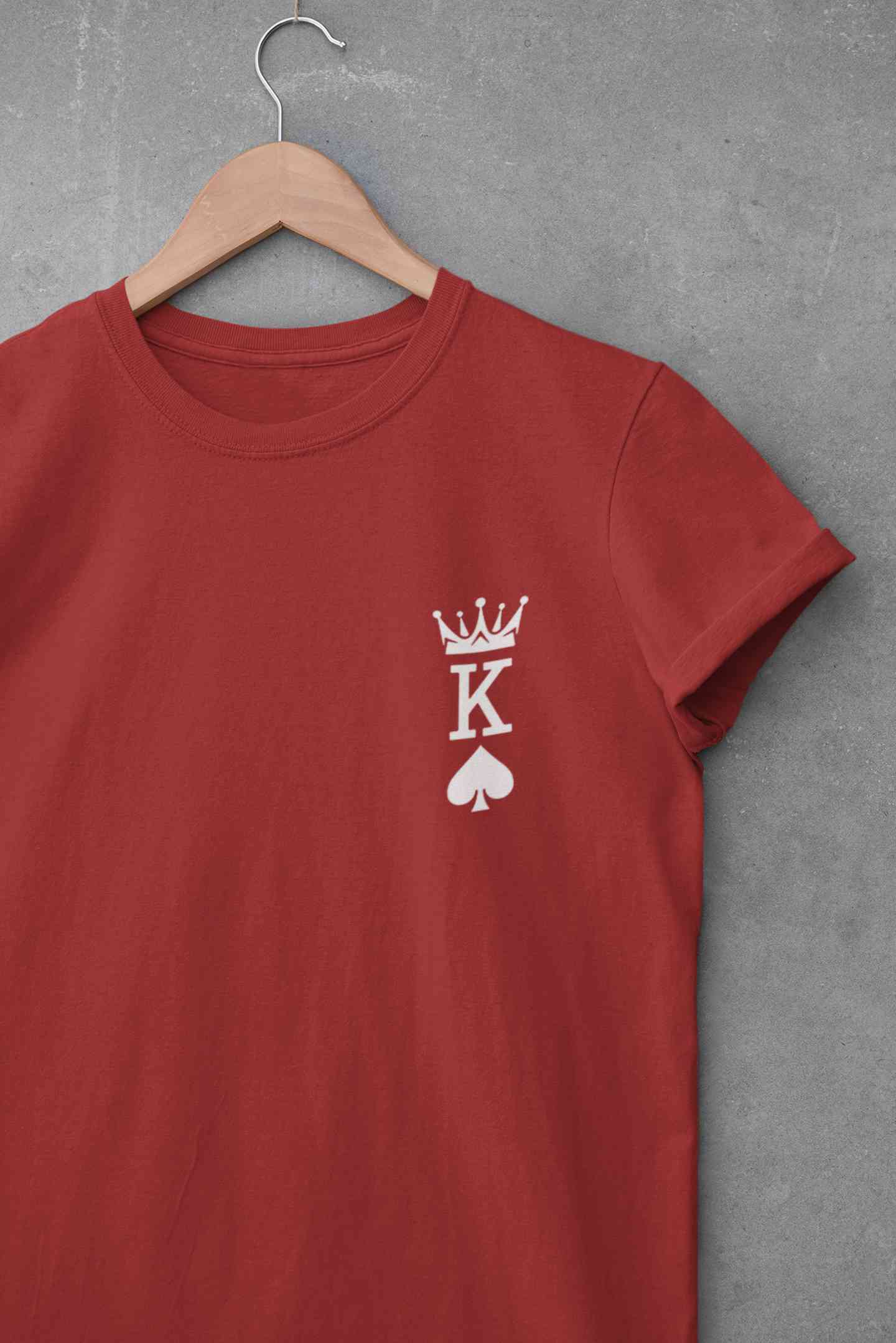 Herren Krone King Of Spades Poker Side Pocket Mens Half Sleeves T-shirt- FunkyTeesClub