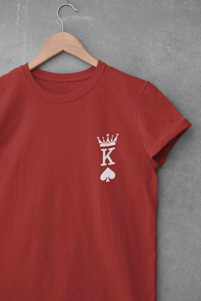 Herren Krone King Of Spades Poker Side Pocket Mens Half Sleeves T-shirt- FunkyTeesClub