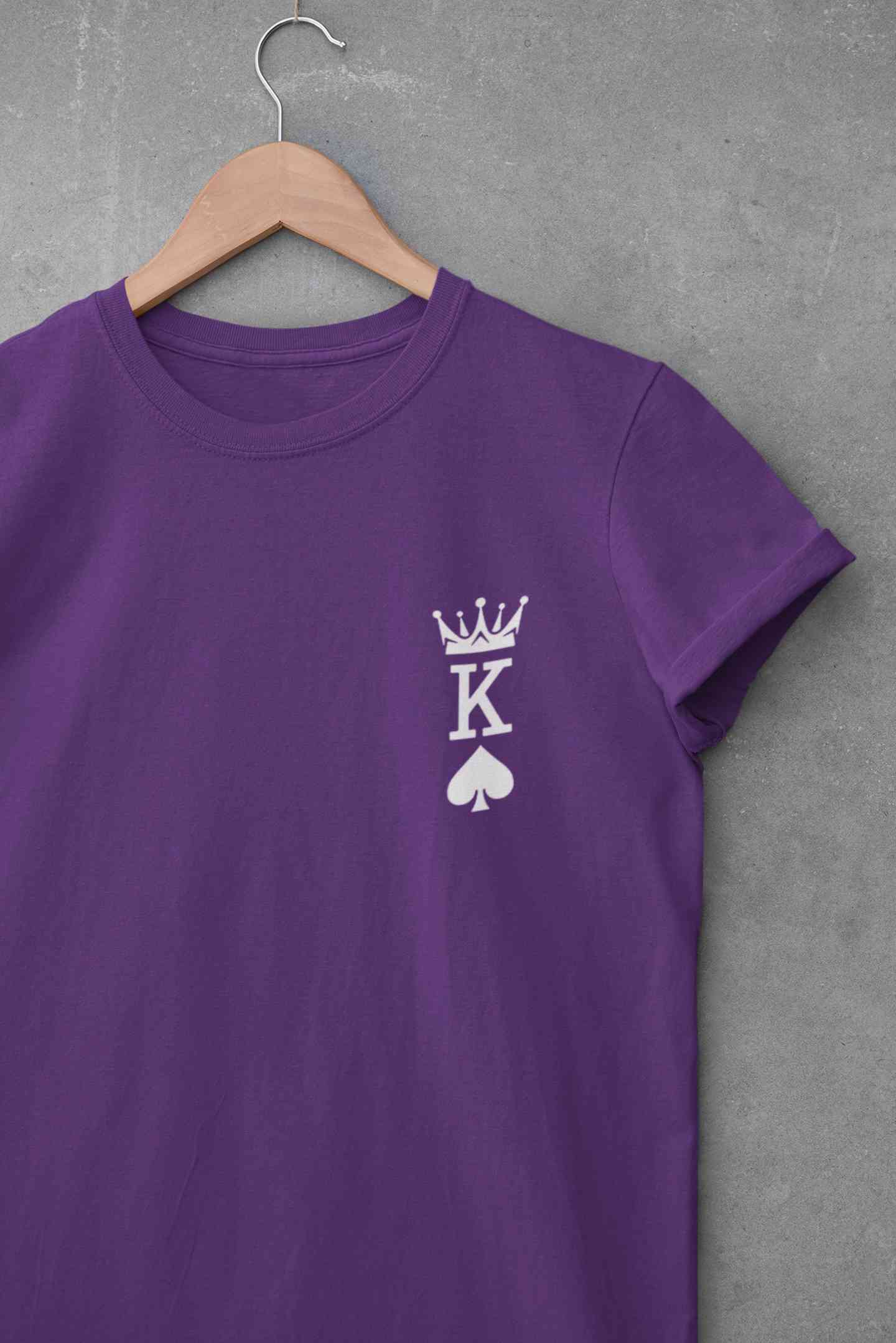 Herren Krone King Of Spades Poker Side Pocket Mens Half Sleeves T-shirt- FunkyTeesClub