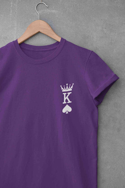 Herren Krone King Of Spades Poker Side Pocket Mens Half Sleeves T-shirt- FunkyTeesClub