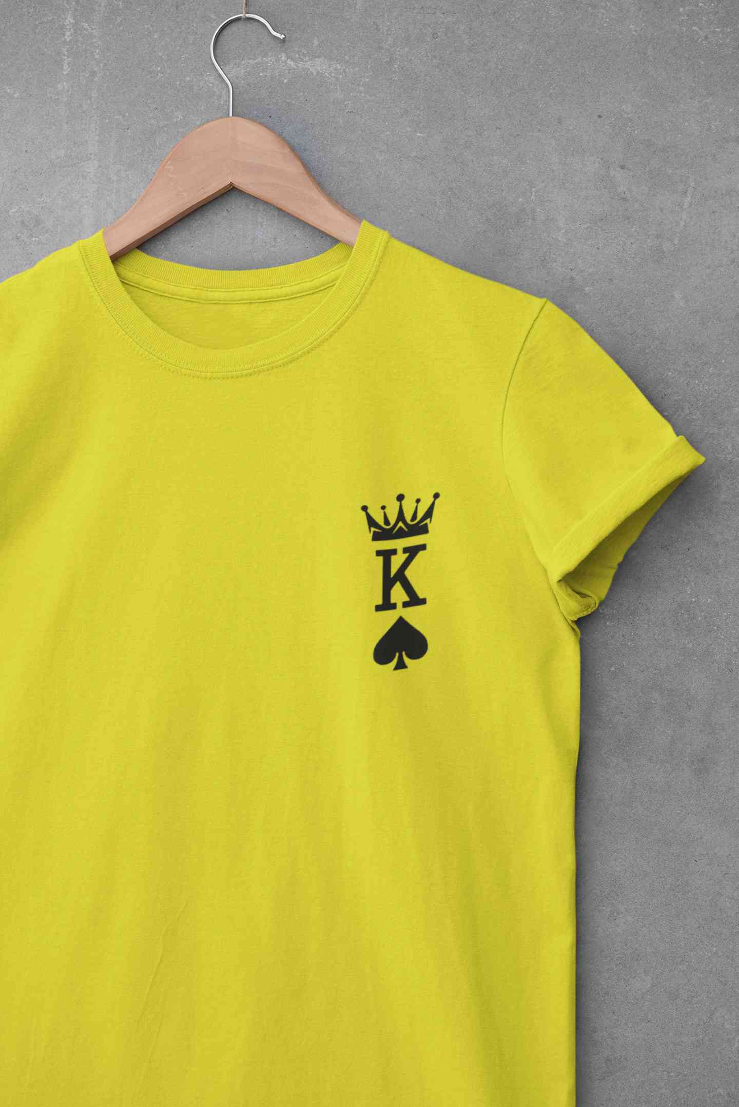 Herren Krone King Of Spades Poker Side Pocket Mens Half Sleeves T-shirt- FunkyTeesClub