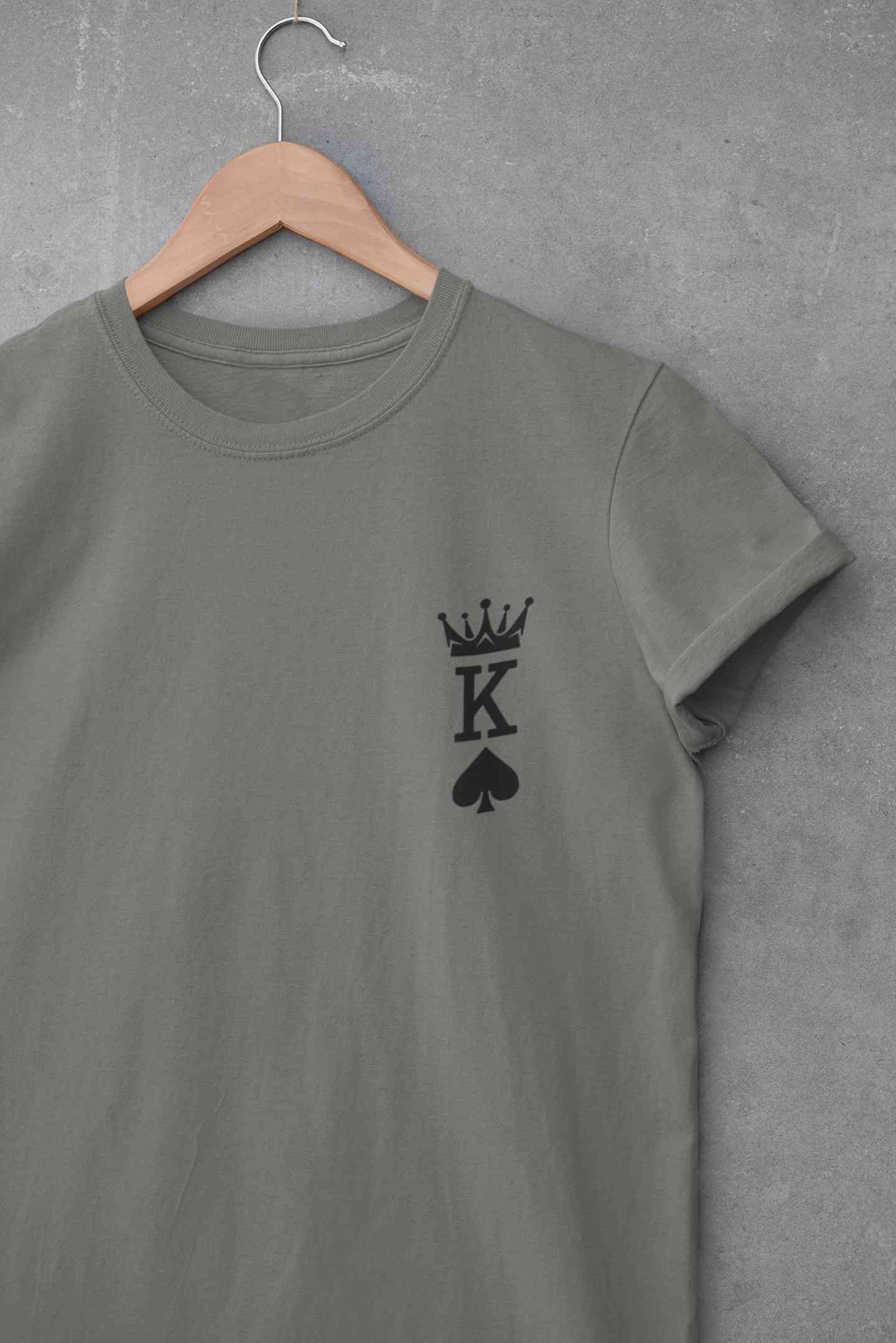 Herren Krone King Of Spades Poker Side Pocket Mens Half Sleeves T-shirt- FunkyTeesClub
