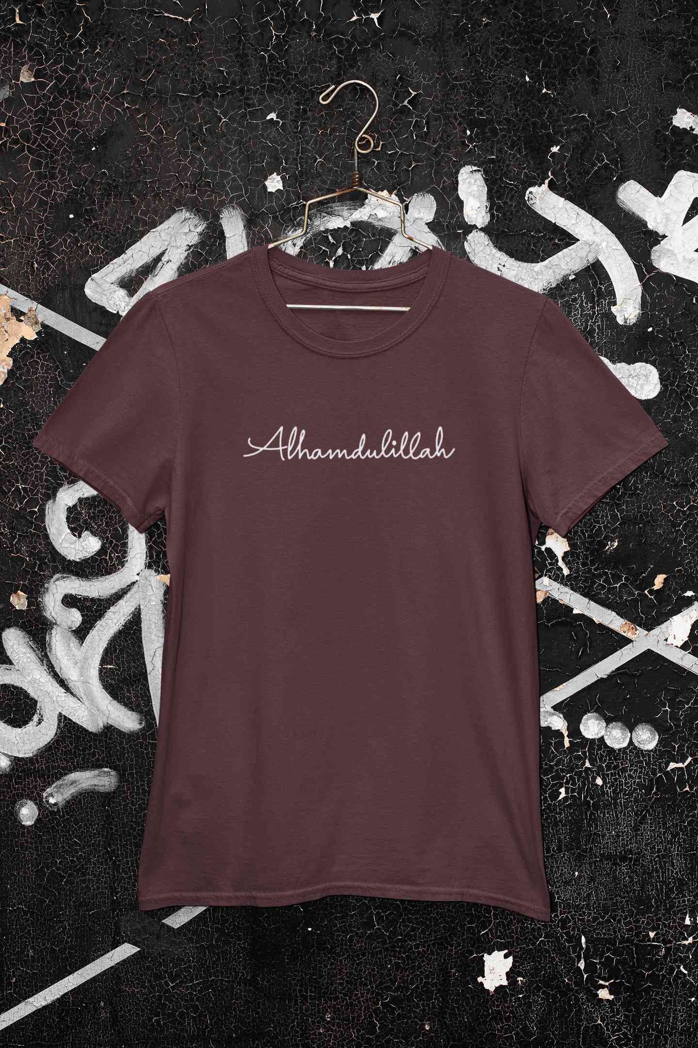 Alhamdulillah Mens Half Sleeves T-shirt- FunkyTeesClub