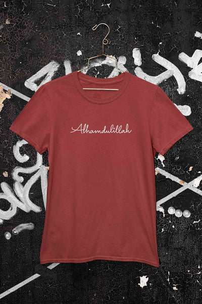 Alhamdulillah Mens Half Sleeves T-shirt- FunkyTeesClub