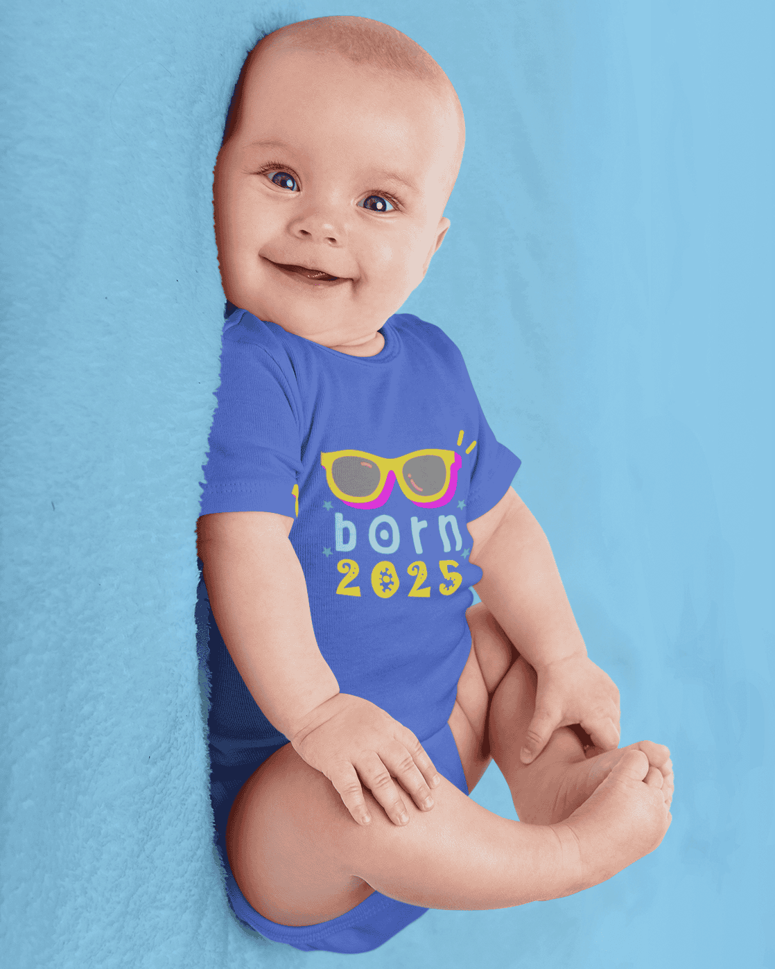 Custom Year Born In New Born Rompers for Baby Boy- FunkyTeesClub