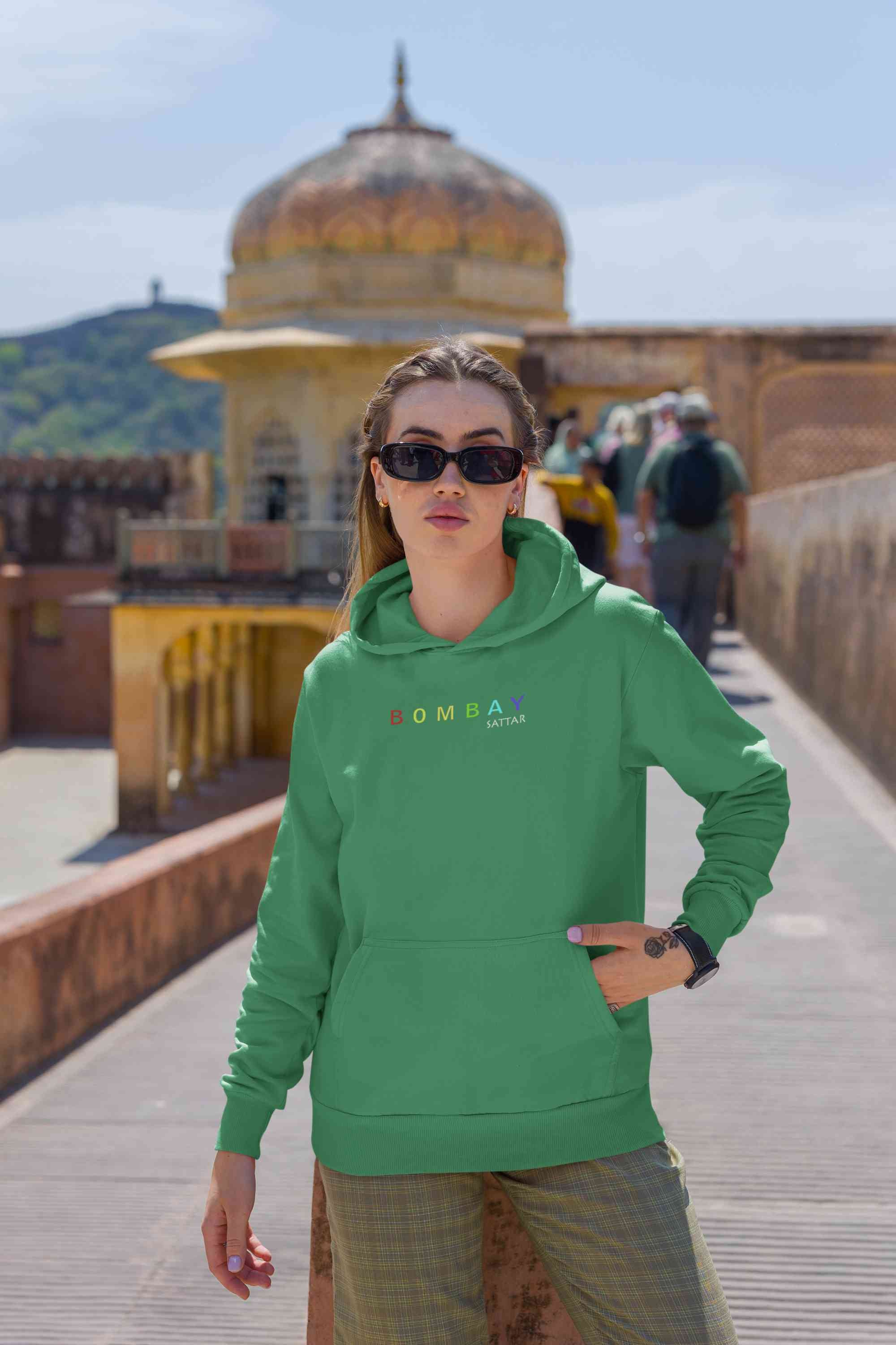 Bombay Sattar Minimals Hoodies for Women-FunkyTeesClub