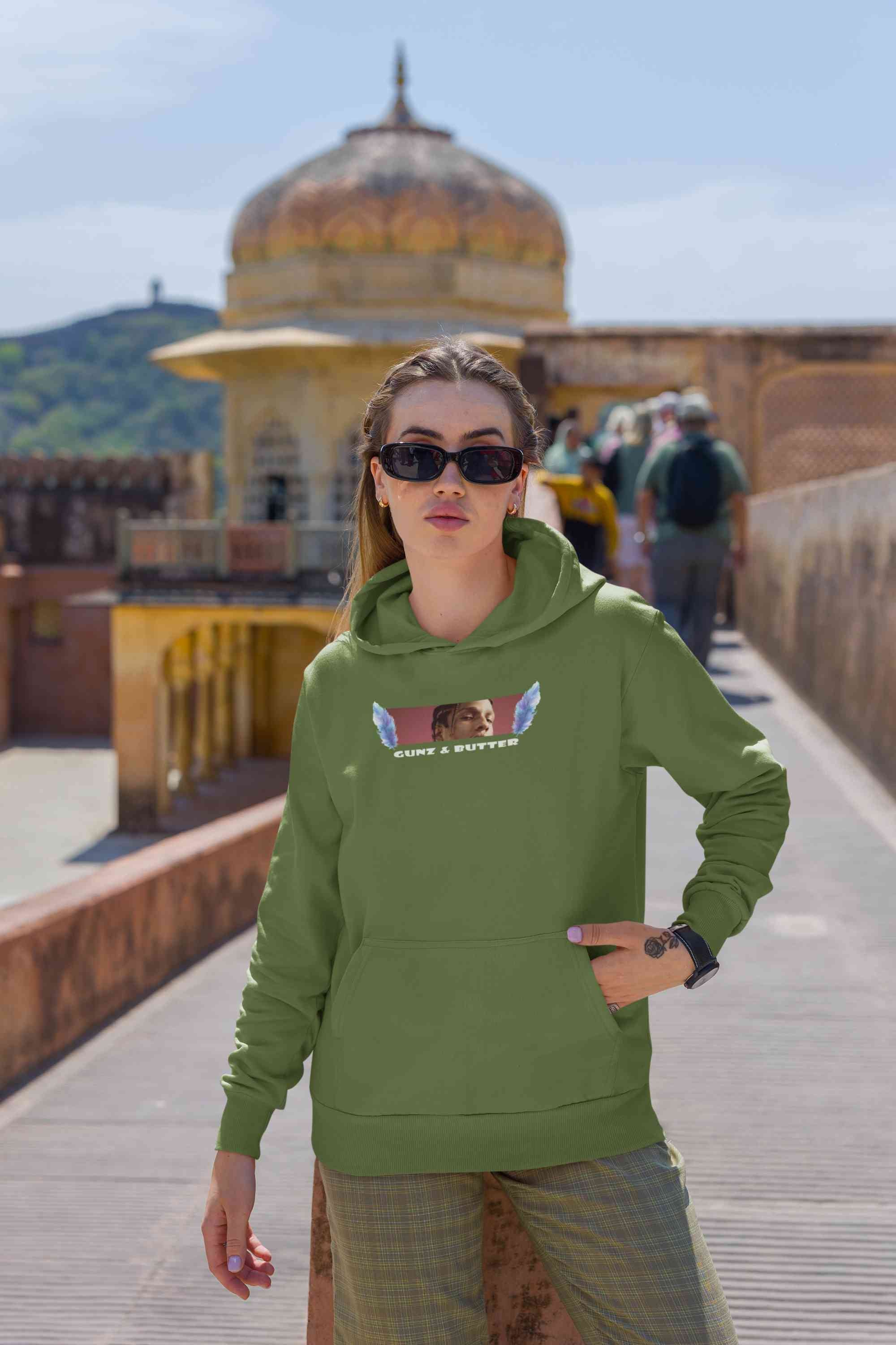 Gunz Butter Minimals Hoodies for Women-FunkyTeesClub