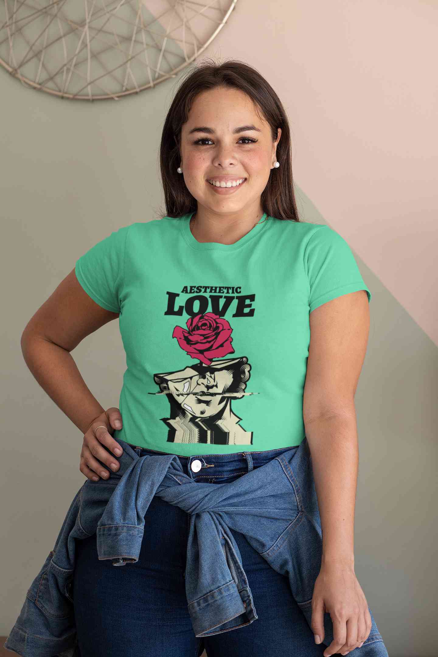 Aesthetic Love Women Half Sleeves T-shirt- FunkyTeesClub