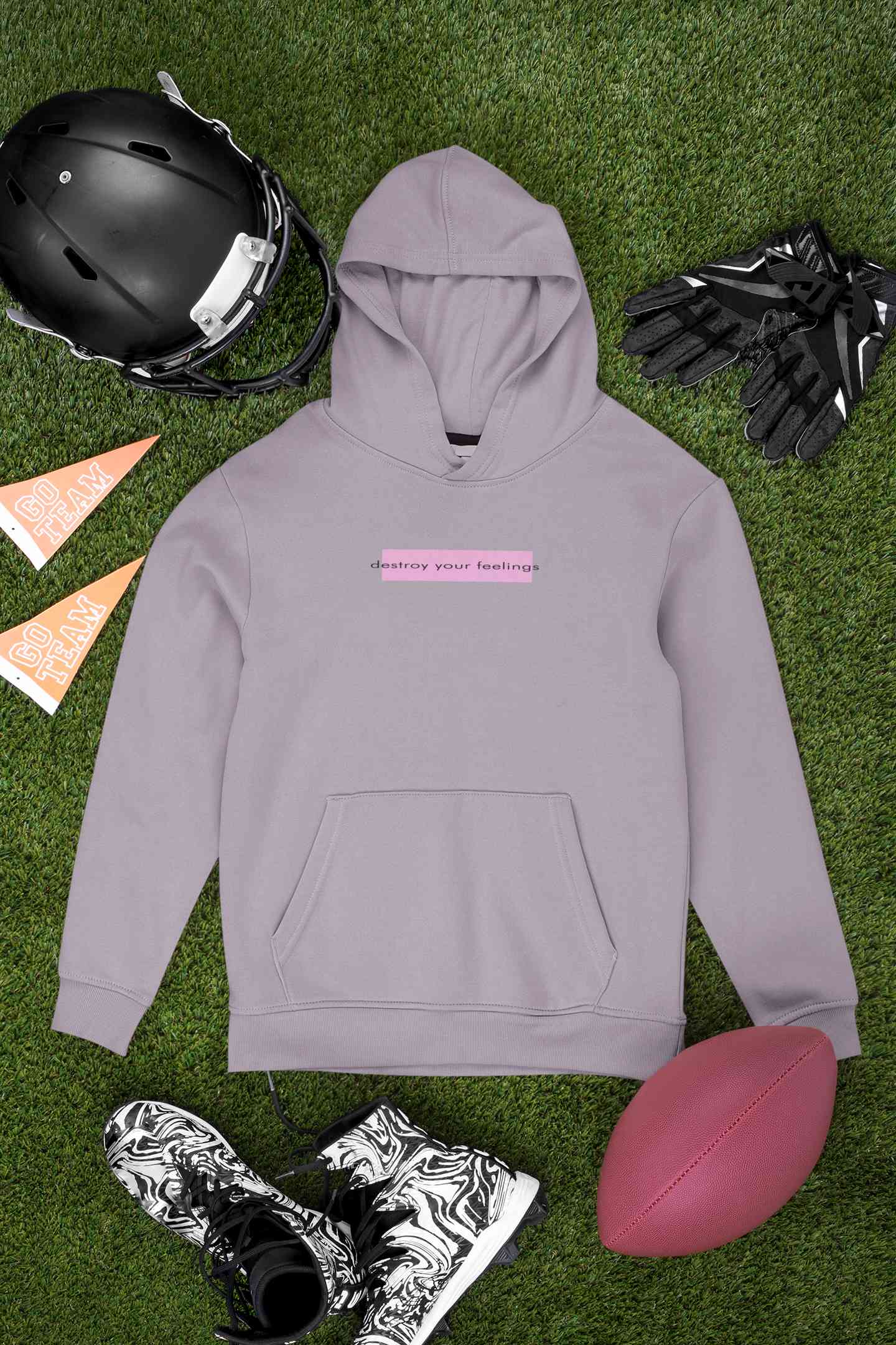 Destroy Your Feelings Minimals Hoodies for Women-FunkyTeesClub