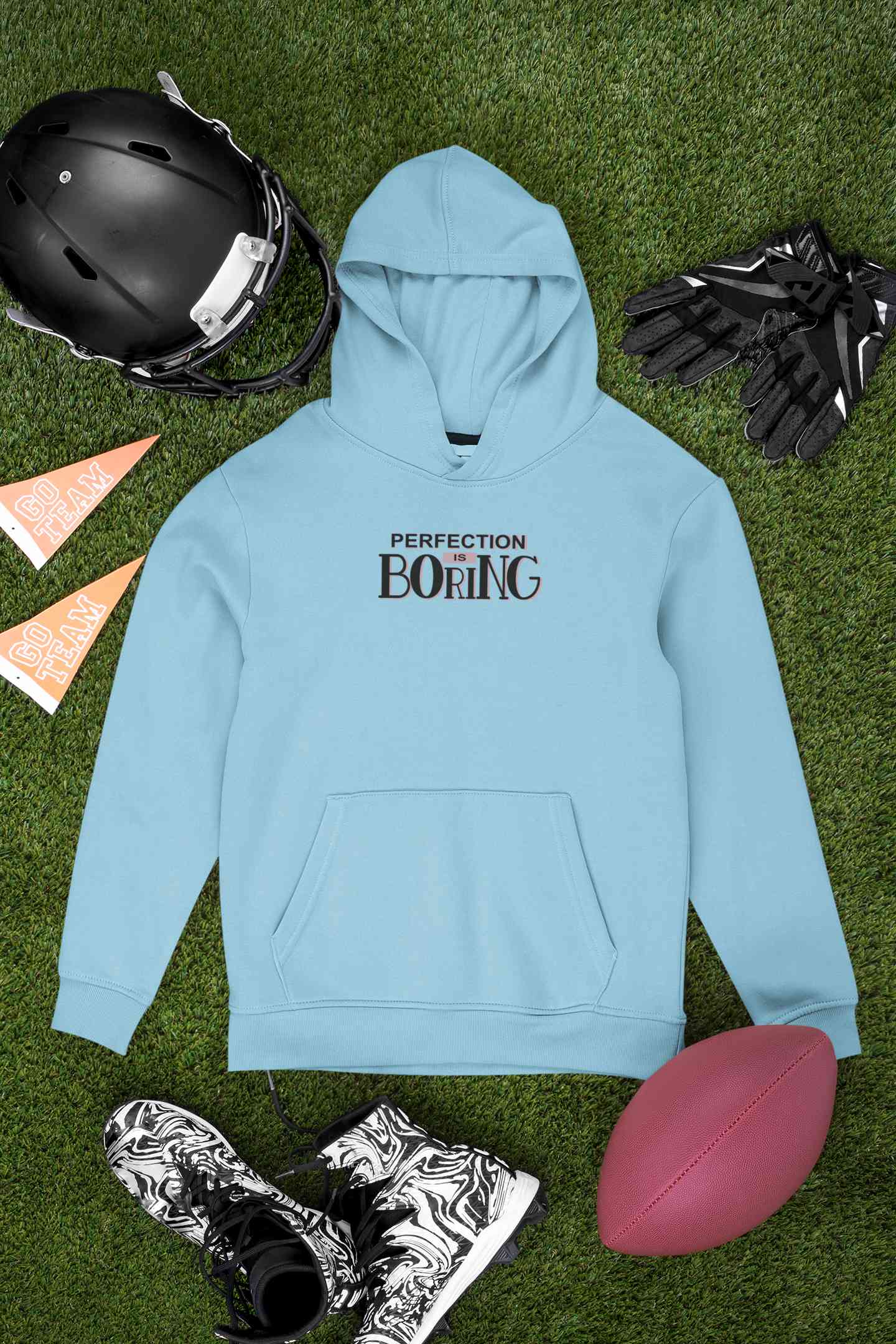 Perfection Is Boring Quotes Hoodies for Women-FunkyTeesClub