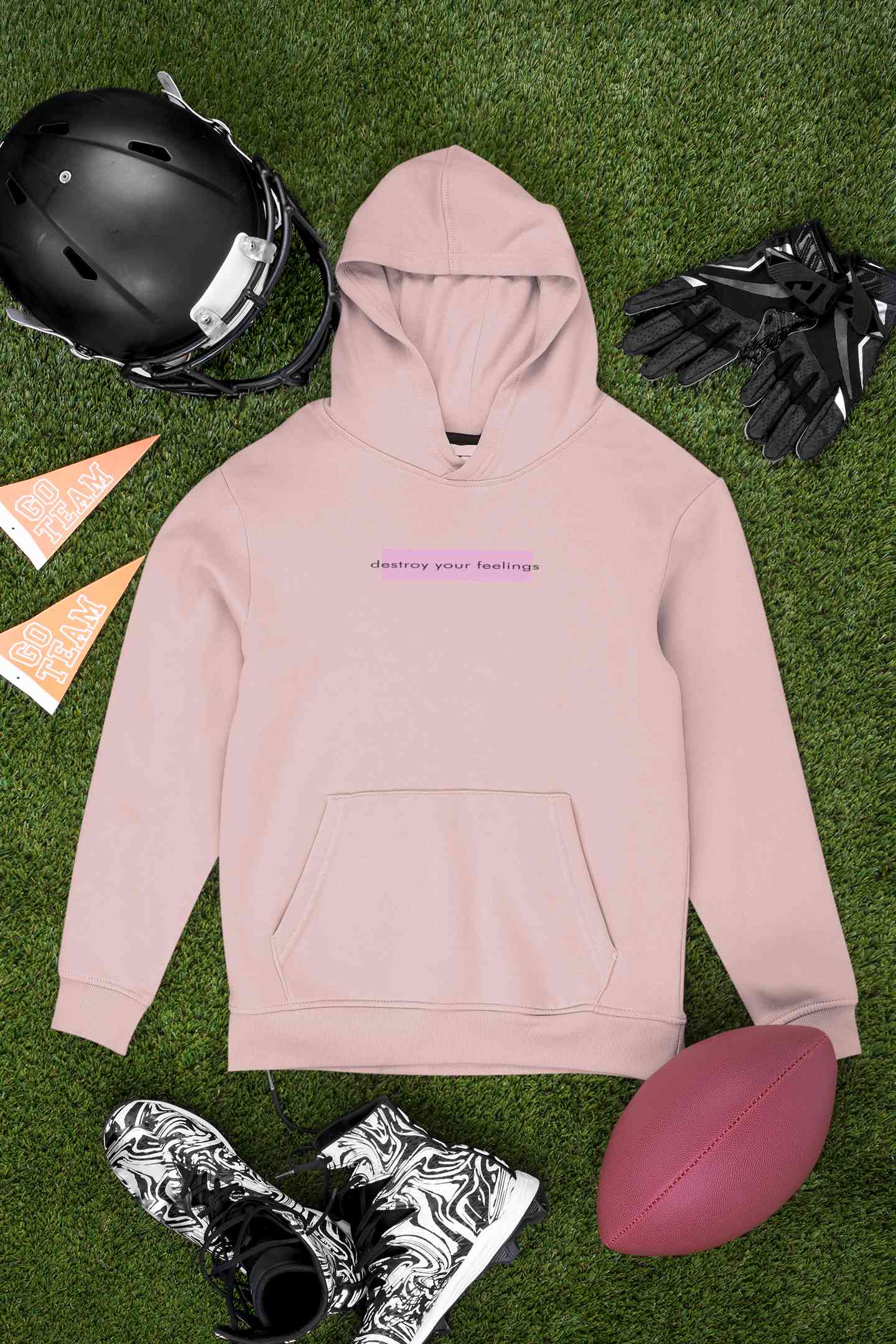 Destroy Your Feelings Minimals Hoodies for Women-FunkyTeesClub