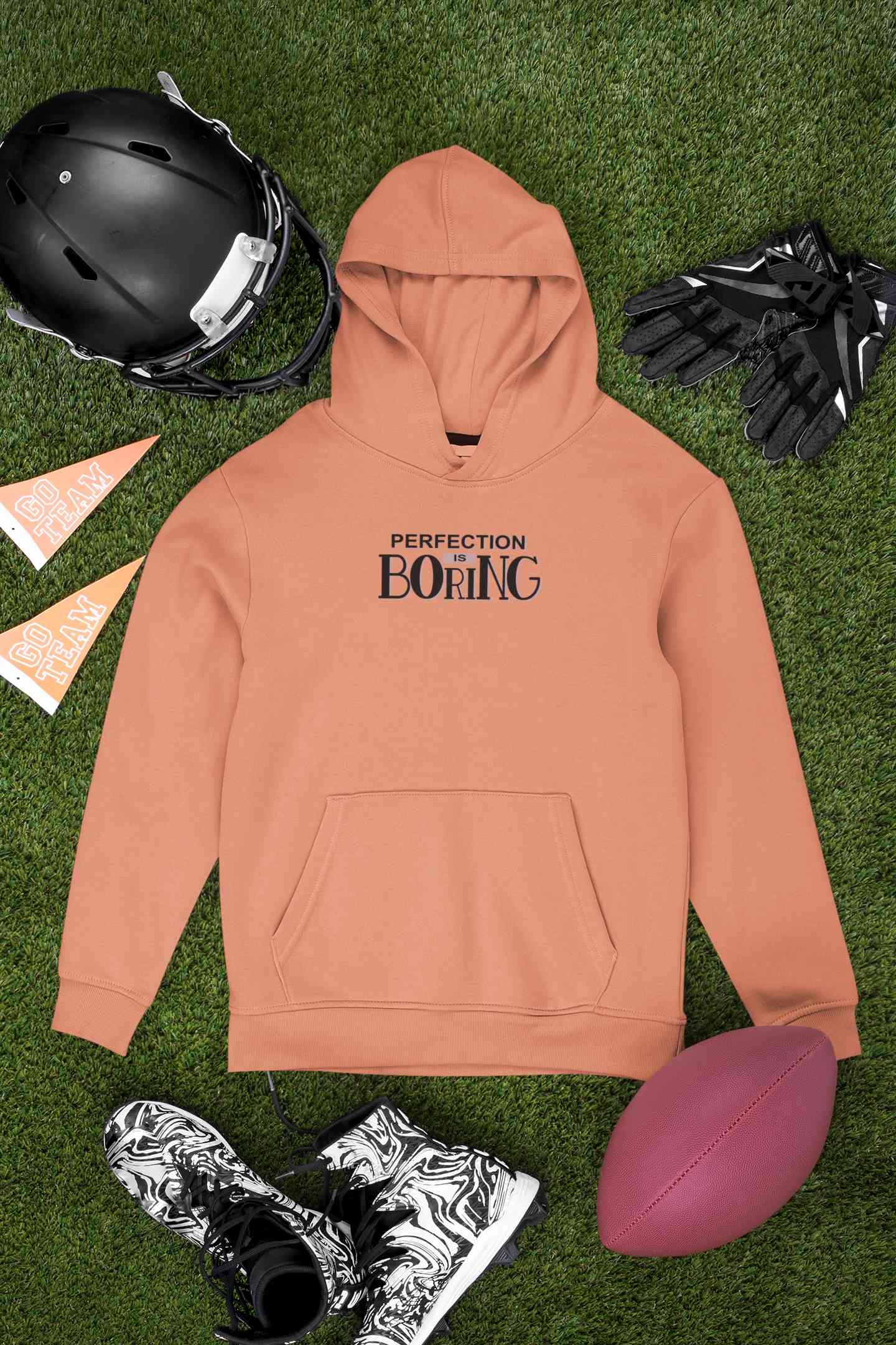 Perfection Is Boring Quotes Hoodies for Women-FunkyTeesClub