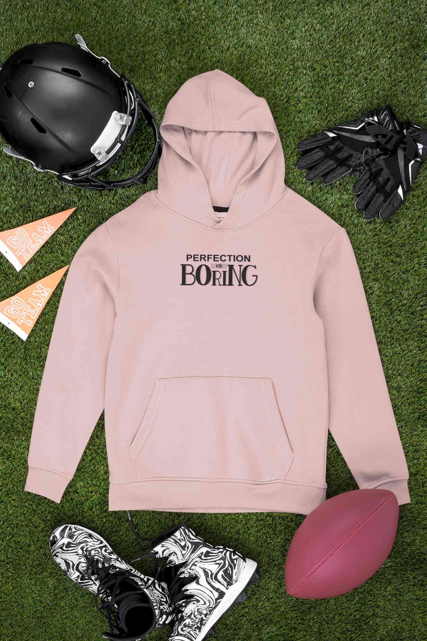 Perfection Is Boring Quotes Hoodies for Women-FunkyTeesClub