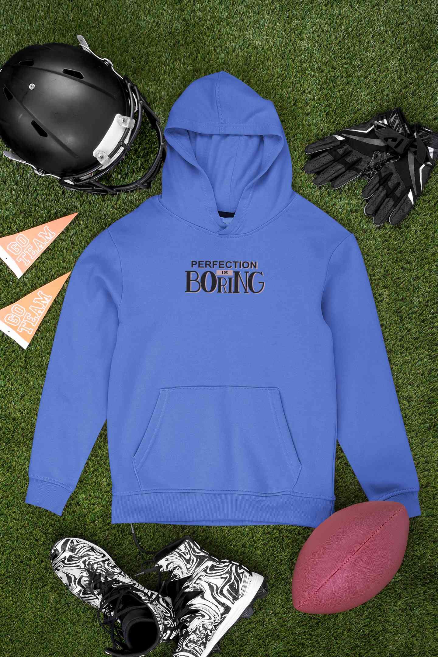 Perfection Is Boring Quotes Hoodies for Women-FunkyTeesClub
