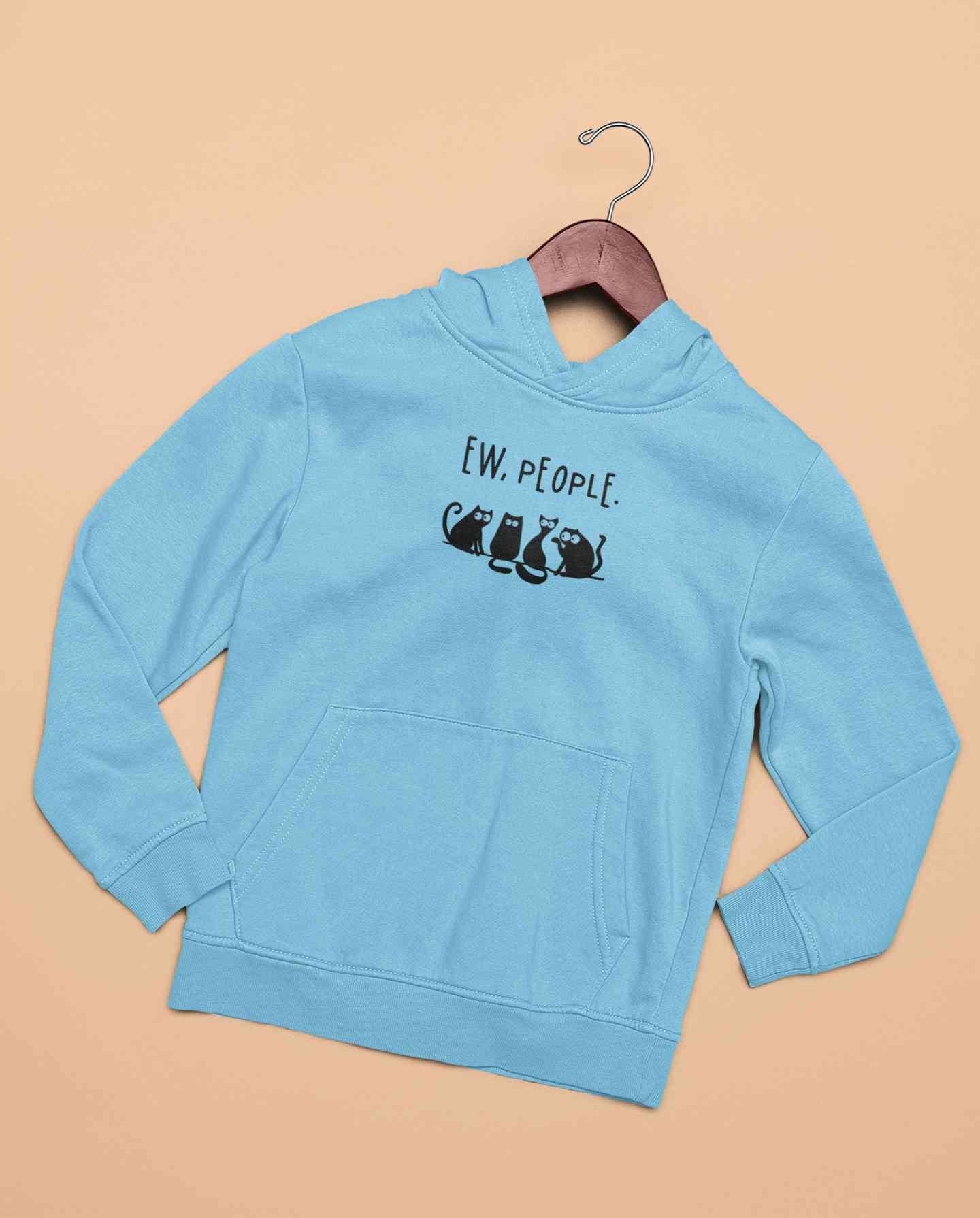 Ew People Funny Cartoon Graphics Quotes Hoodies for Women-FunkyTeesClub