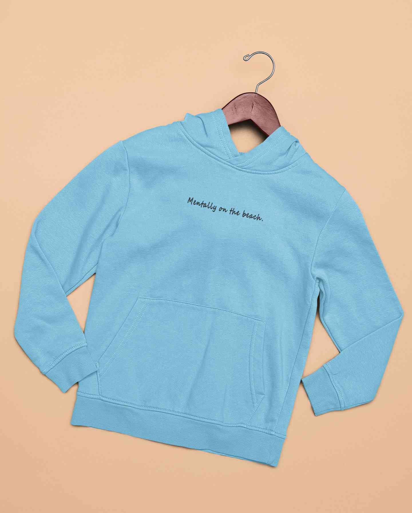 Mentally On The Beach Minimals Hoodies for Women-FunkyTeesClub