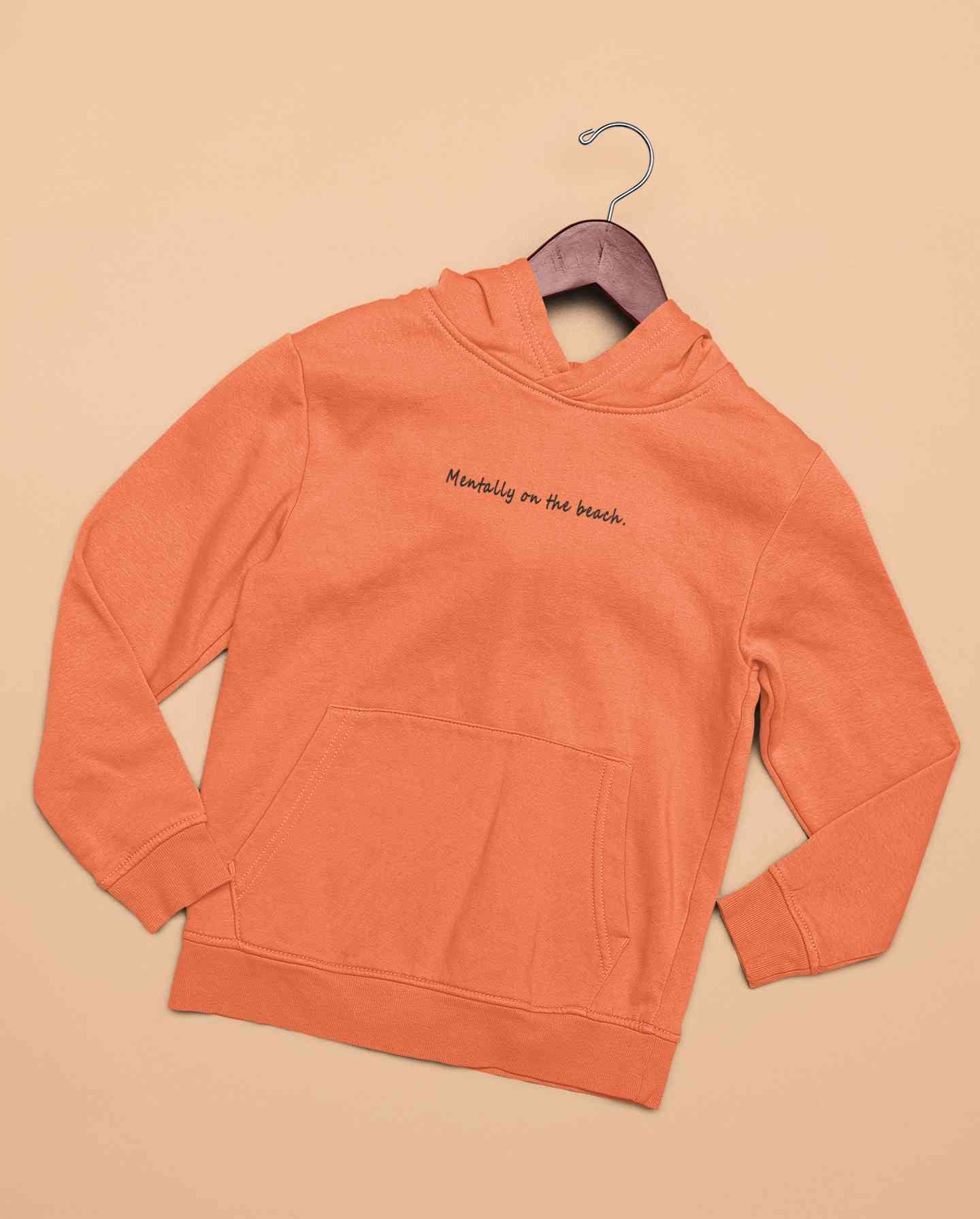 Mentally On The Beach Minimals Hoodies for Women-FunkyTeesClub