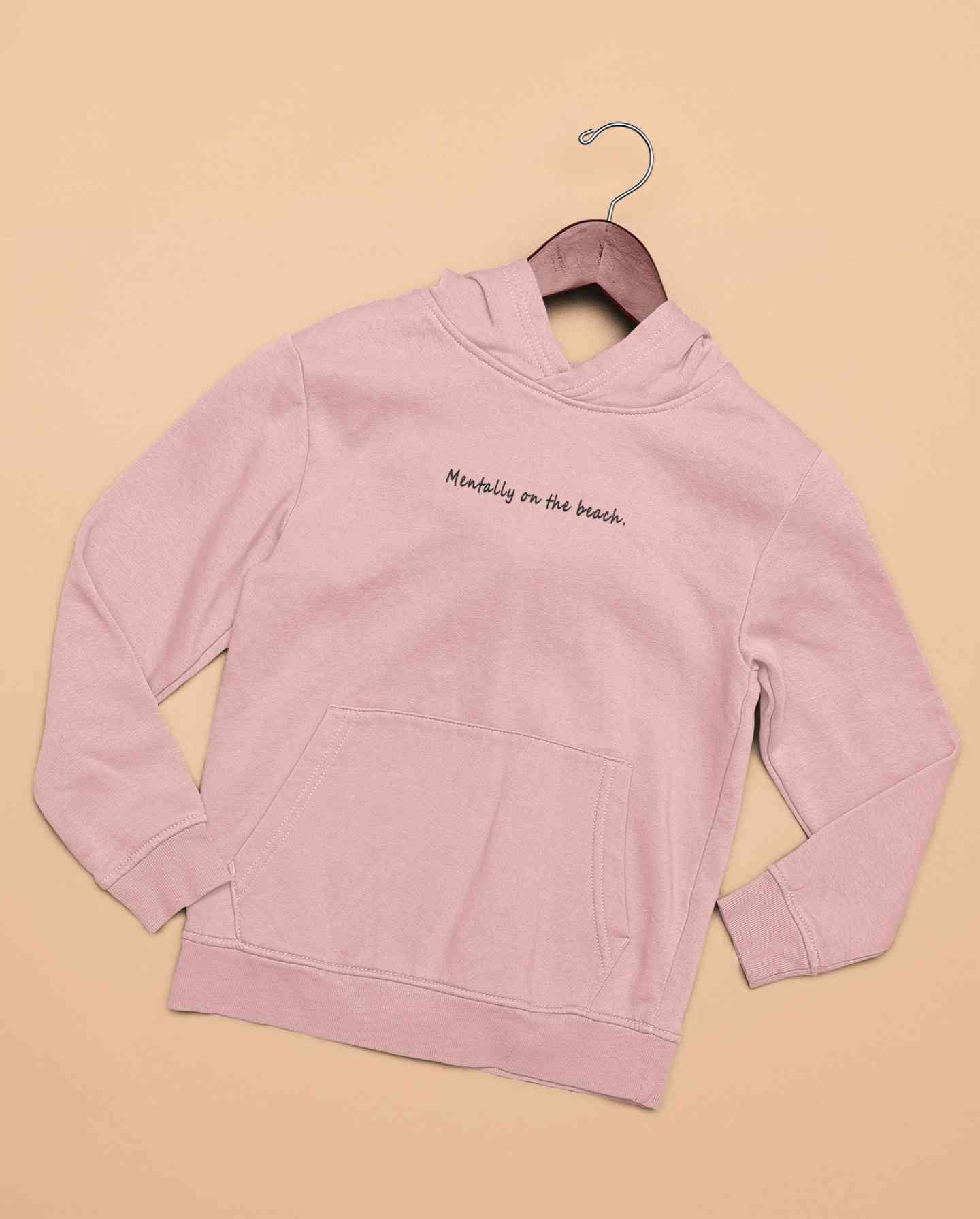 Mentally On The Beach Minimals Hoodies for Women-FunkyTeesClub