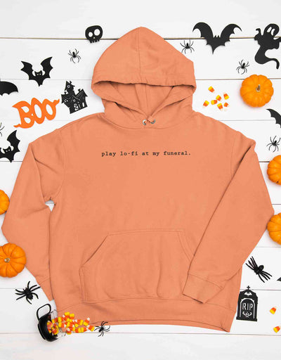 Play Lofi At My Funeral Minimals Hoodies for Women-FunkyTeesClub