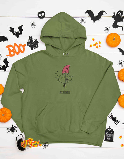 Shark Attitude Funny Cartoon Graphics Hoodies for Women-FunkyTeesClub