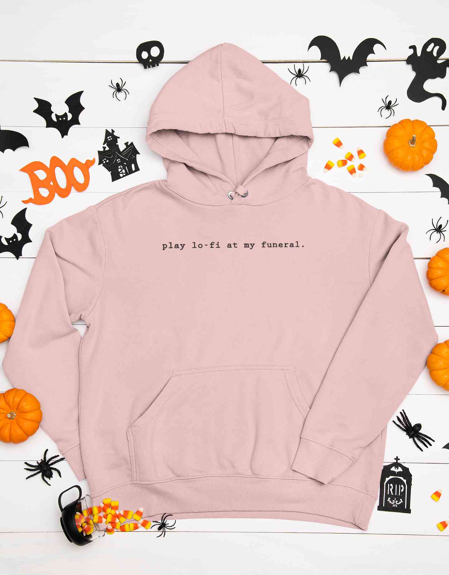 Play Lofi At My Funeral Minimals Men Hoodies-FunkyTeesClub