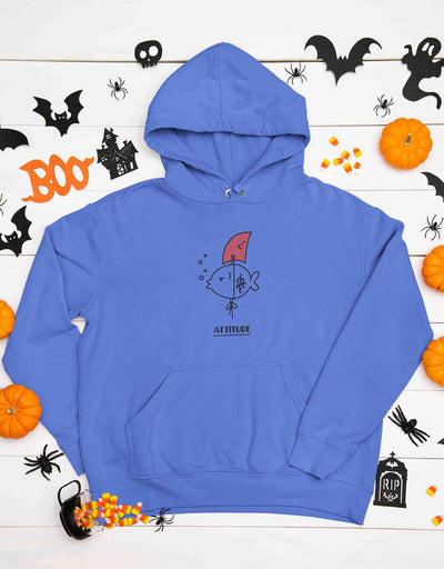 Shark Attitude Funny Cartoon Graphics Men Hoodies-FunkyTeesClub