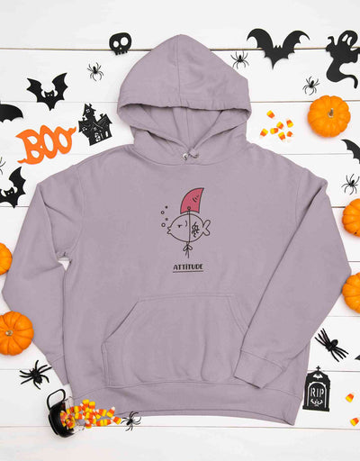 Shark Attitude Funny Cartoon Graphics Hoodies for Women-FunkyTeesClub