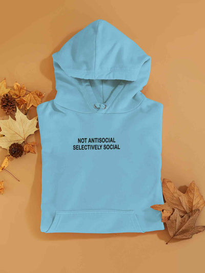Not Anti Social Minimals Hoodies for Women-FunkyTeesClub