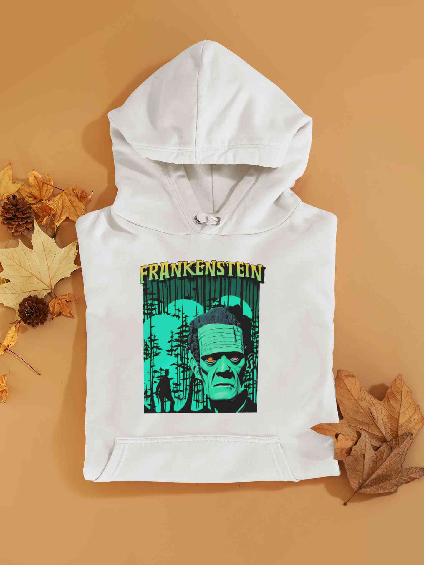Horror Theme Frankenstein Men Hoodies-FunkyTeesClub