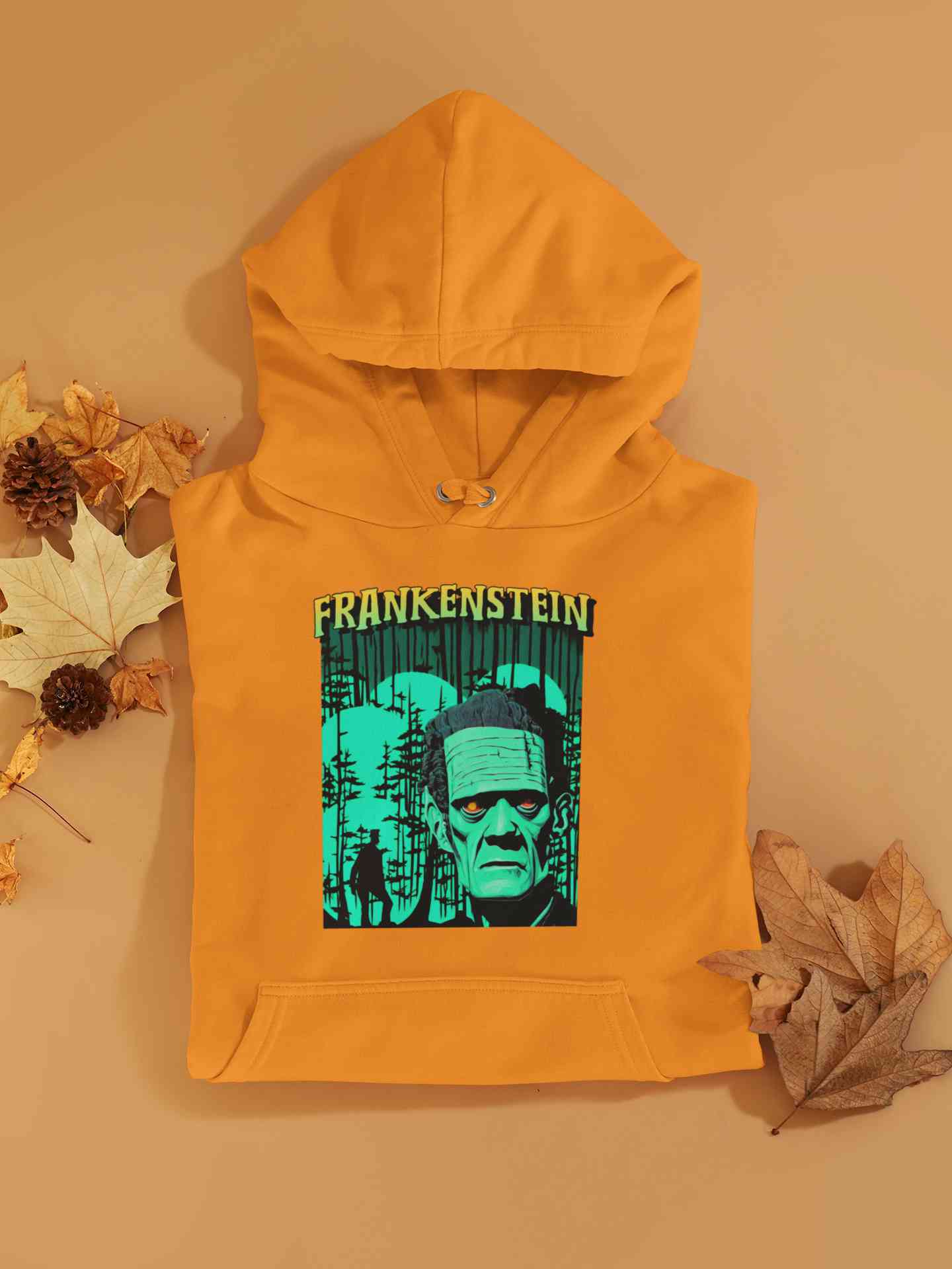 Horror Theme Frankenstein Men Hoodies-FunkyTeesClub