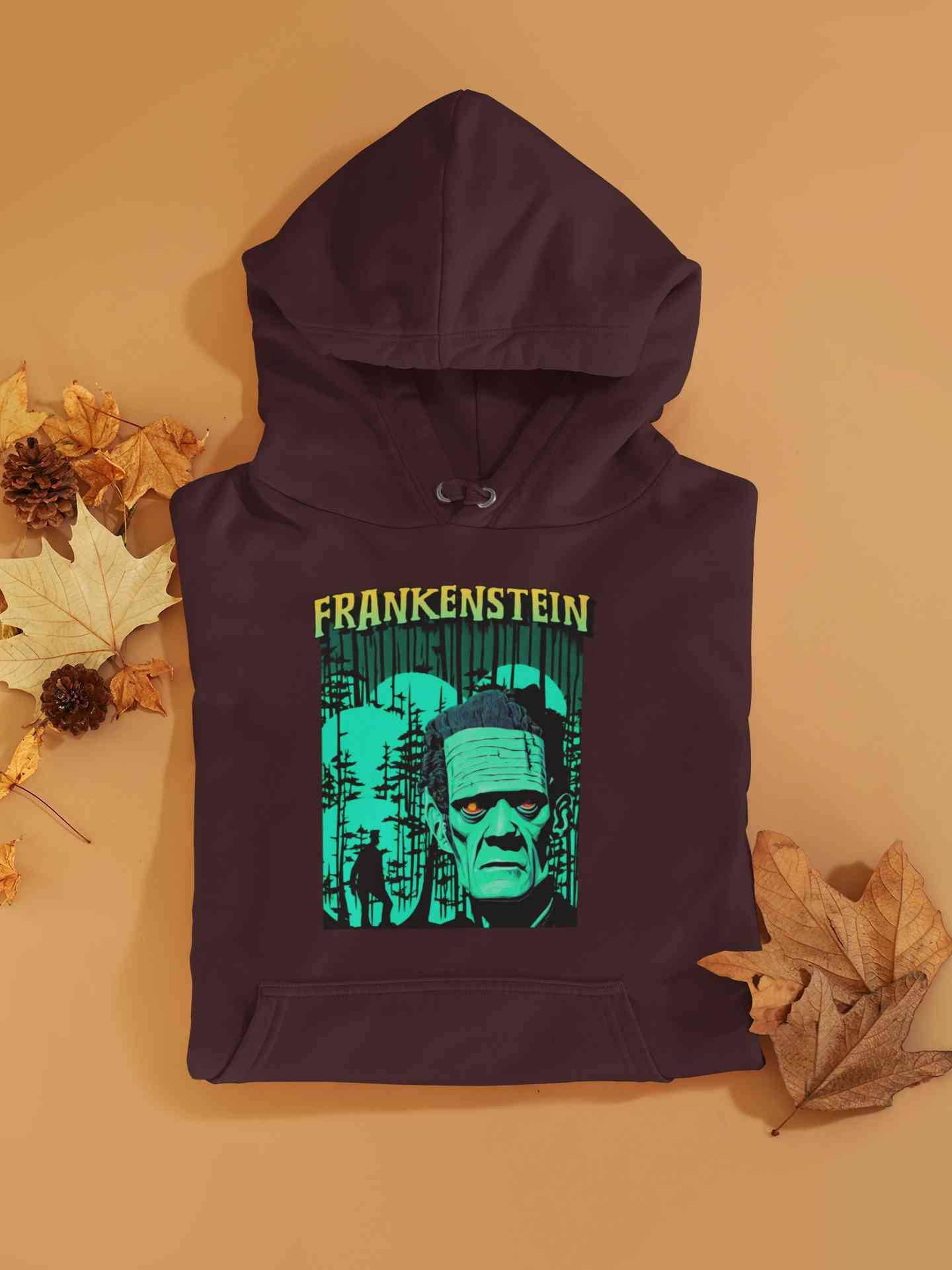 Horror Theme Frankenstein Men Hoodies-FunkyTeesClub