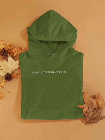 I Want A Ticket Minimals Hoodies for Women-FunkyTeesClub
