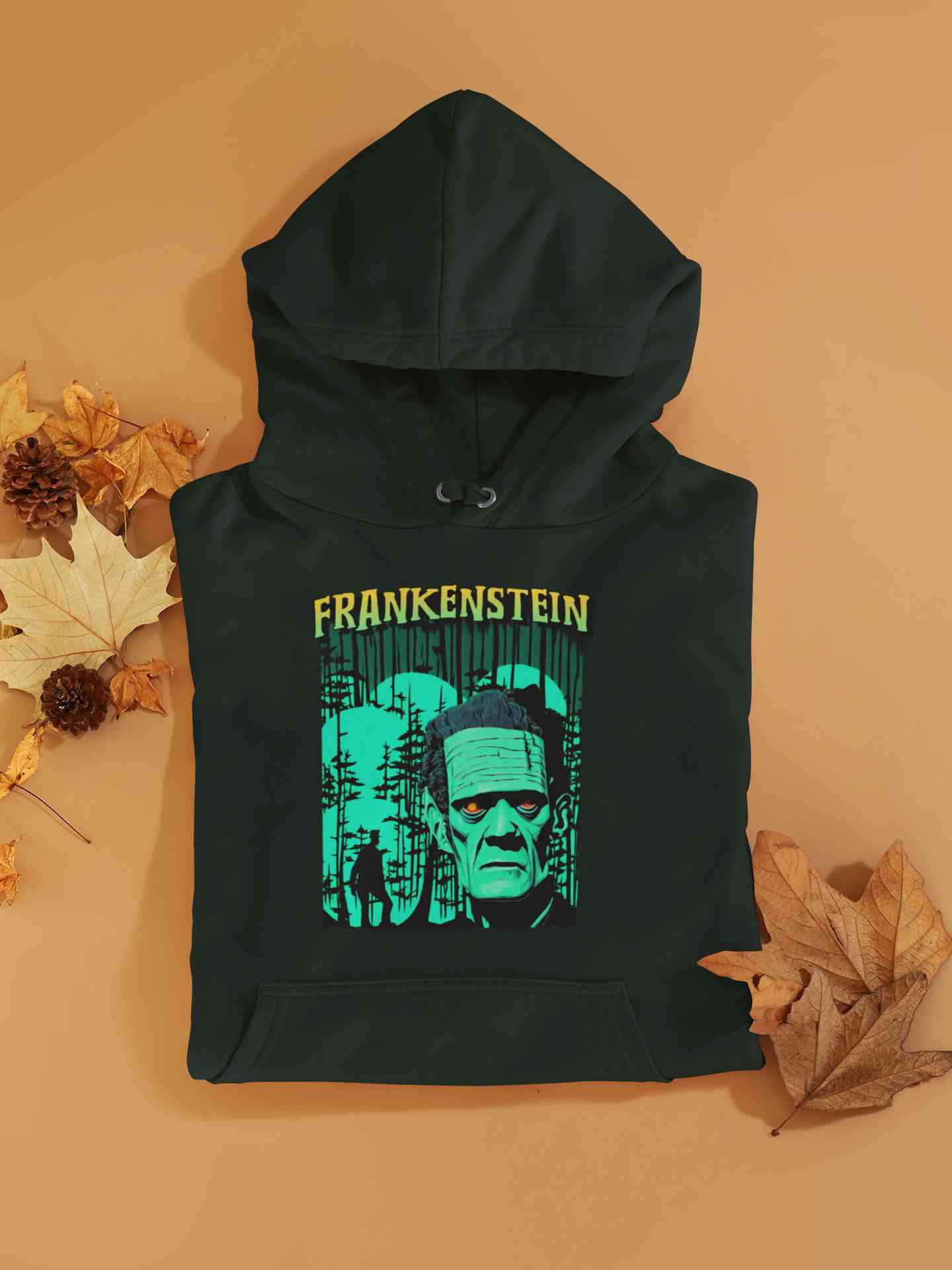 Horror Theme Frankenstein Hoodies for Women-FunkyTeesClub