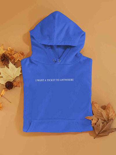 I Want A Ticket Minimals Hoodies for Women-FunkyTeesClub