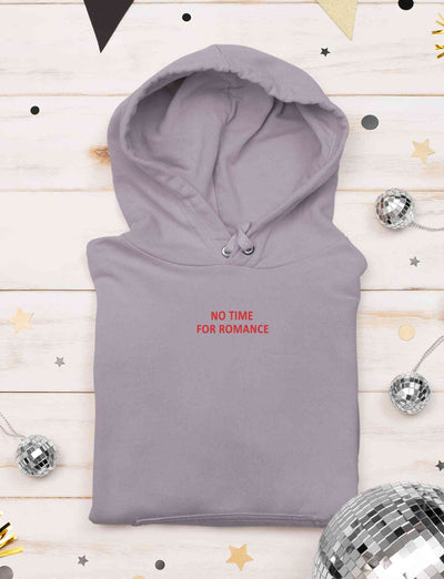 No Time For Romance Minimals Hoodies for Women-FunkyTeesClub