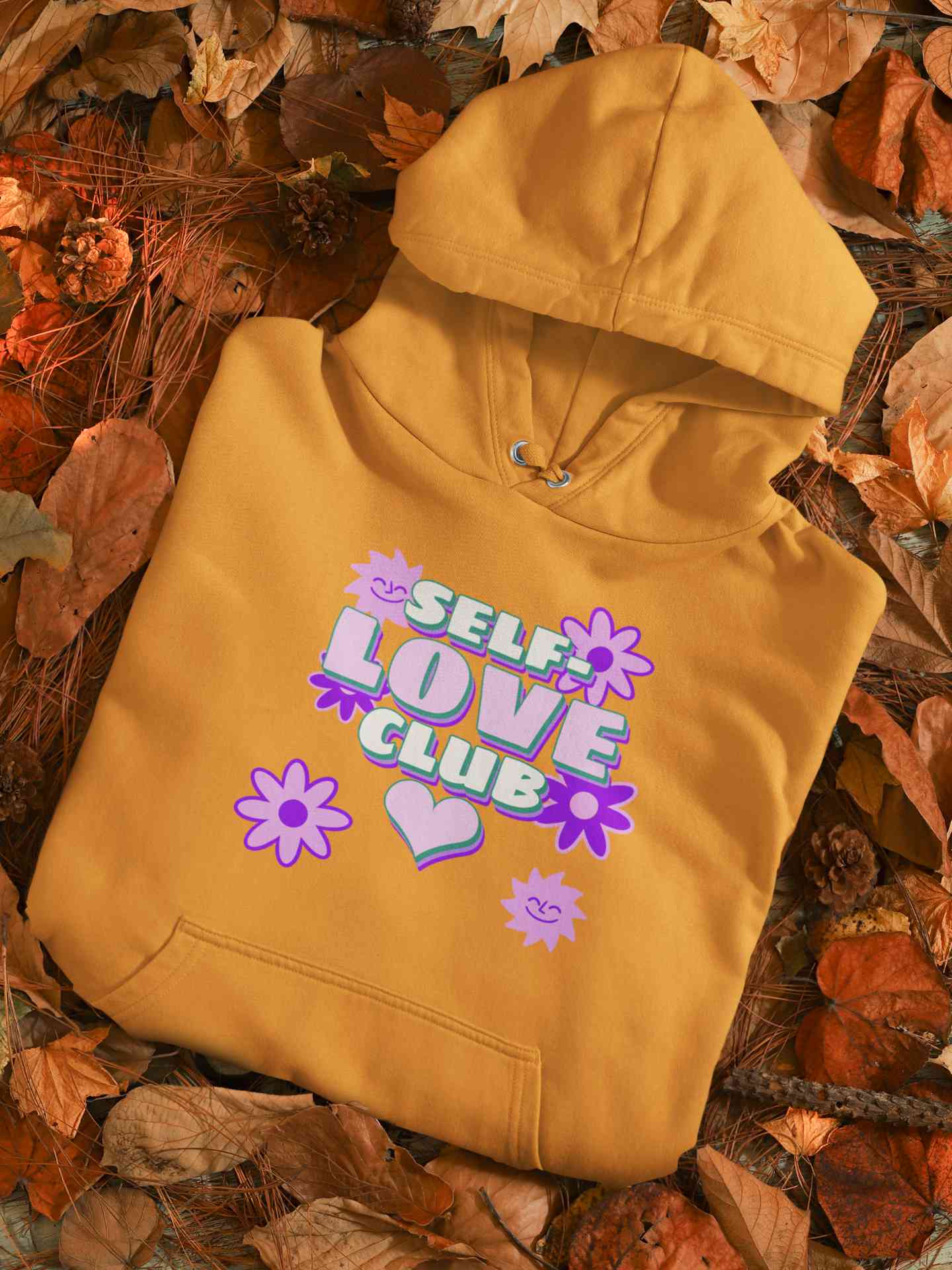 60s Inspired A Self Love Quote Hoodies for Women-FunkyTeesClub