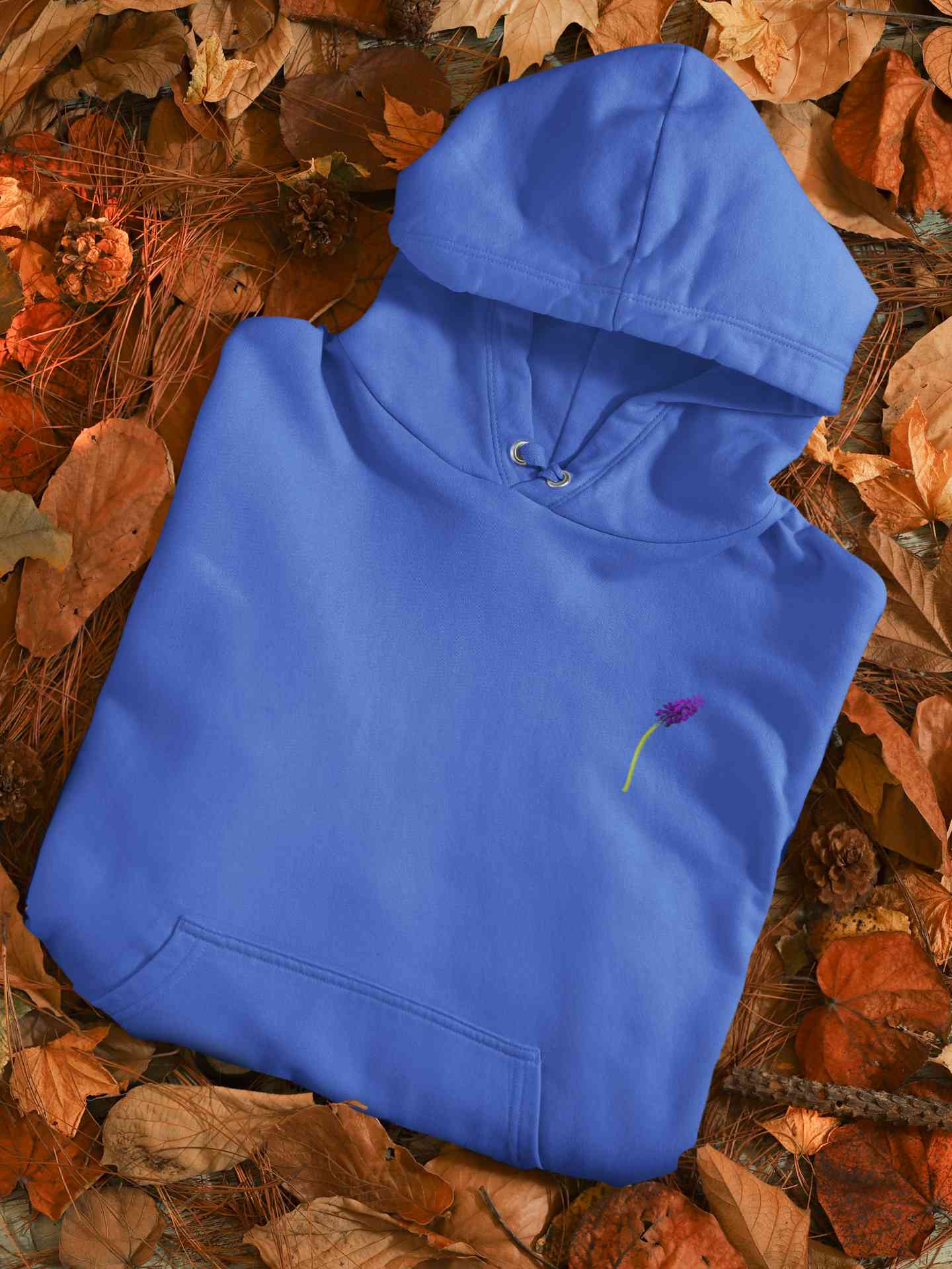 Lavendar Spring Minimals Hoodies for Women-FunkyTeesClub