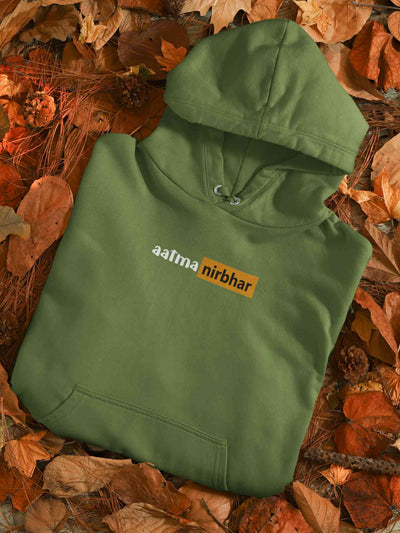 Atmanirbhar Men Hoodies-FunkyTeesClub