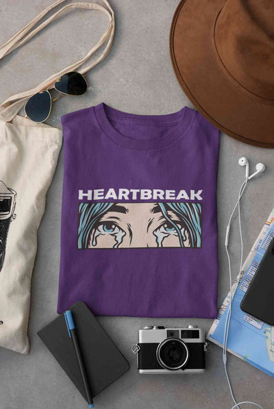 Eyes Shedding Tears Sad Broken Hearted Women Half Sleeves T-shirt- FunkyTeesClub