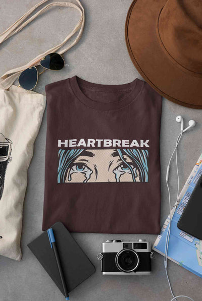 Eyes Shedding Tears Sad Broken Hearted Women Half Sleeves T-shirt- FunkyTeesClub