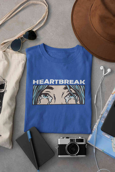 Eyes Shedding Tears Sad Broken Hearted Women Half Sleeves T-shirt- FunkyTeesClub