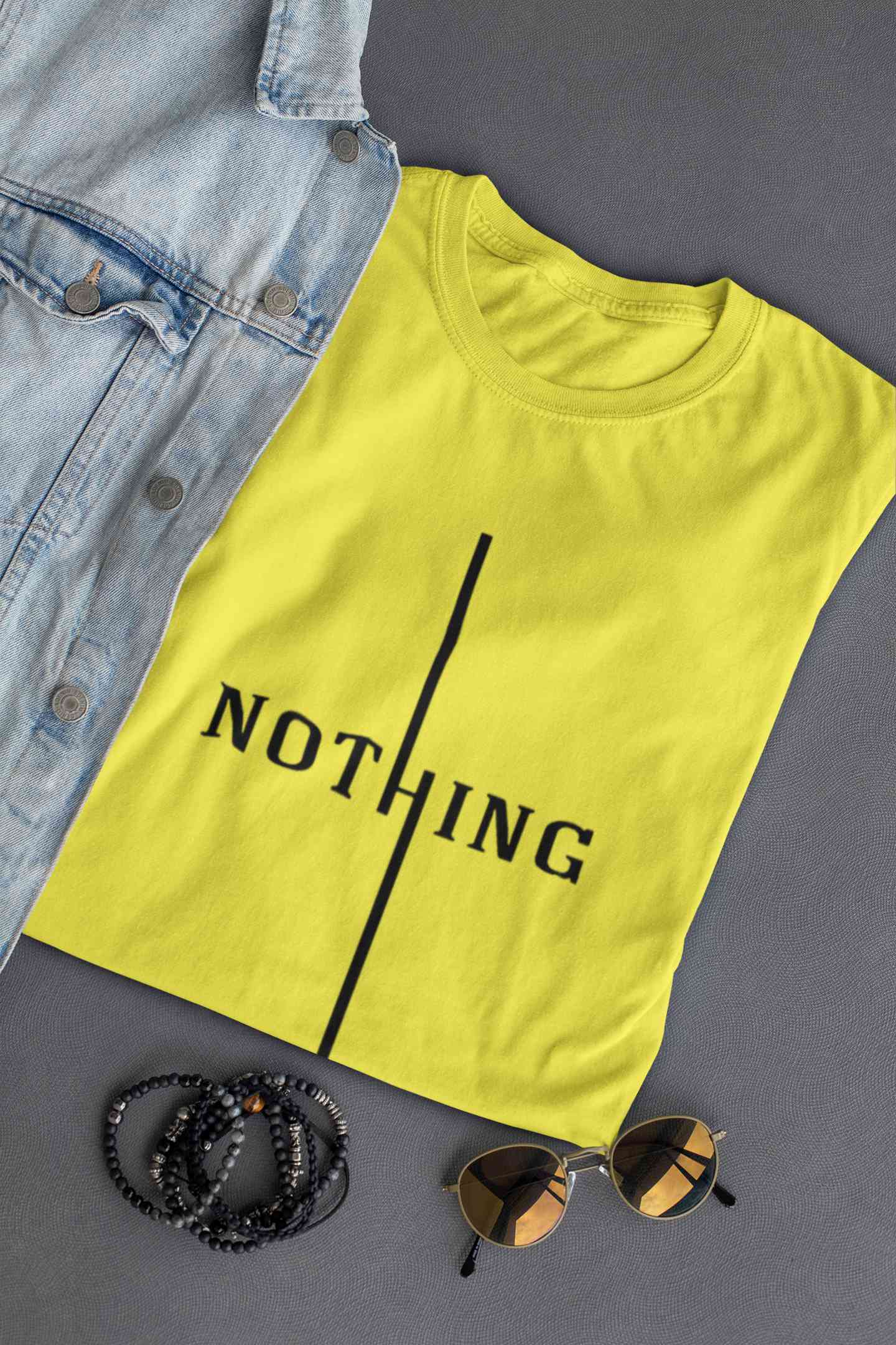 Nothing Mens Half Sleeves T-shirt- FunkyTeesClub
