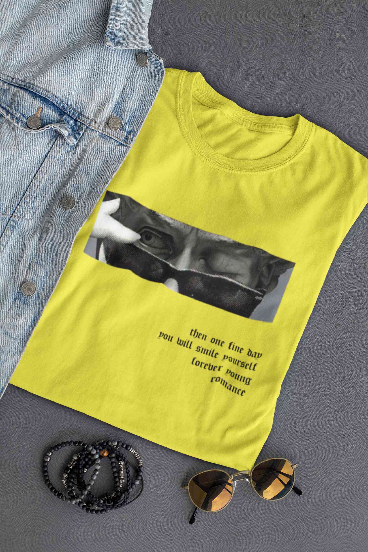 Forever Young Slogan Mens Half Sleeves T-shirt- FunkyTeesClub