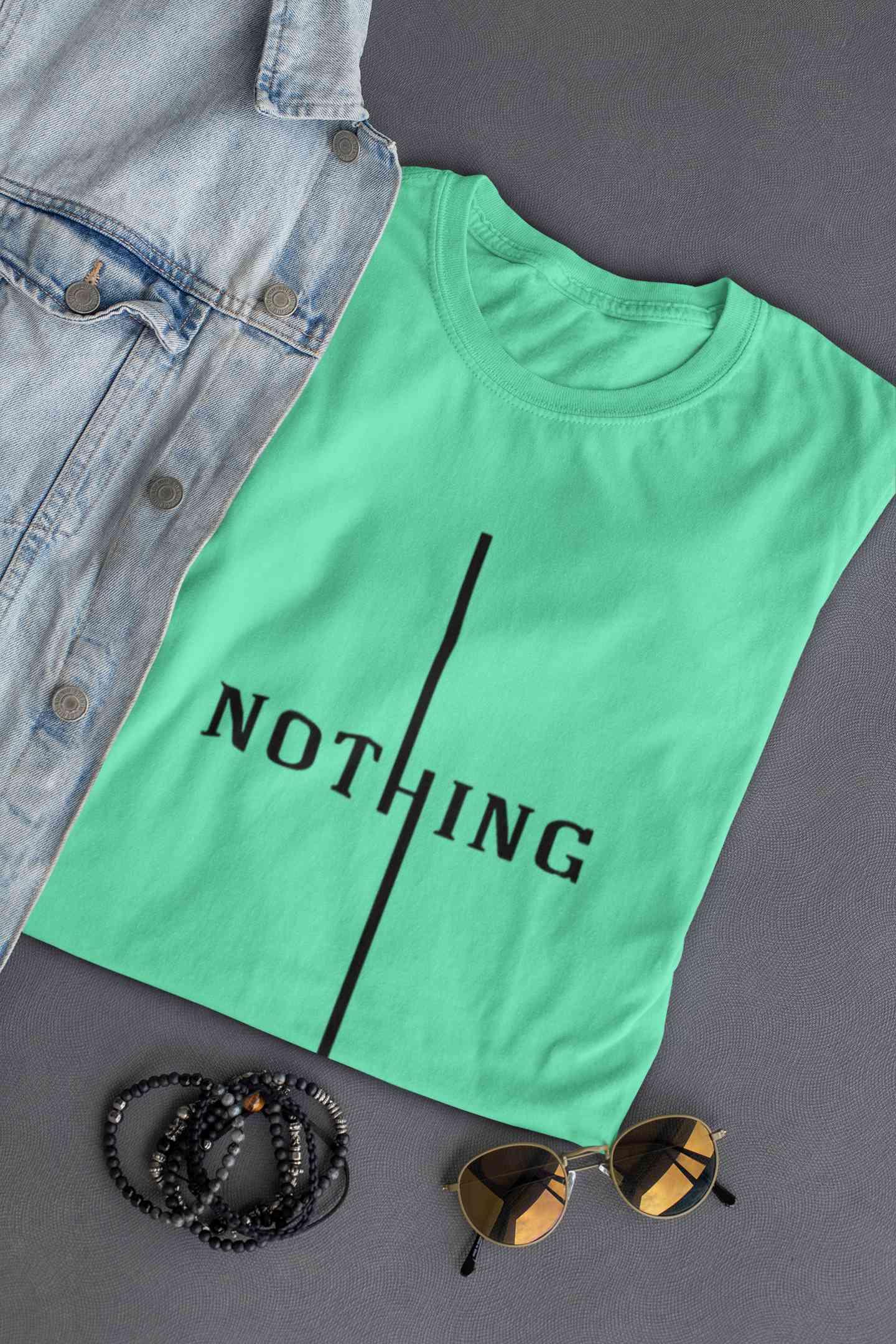Nothing Mens Half Sleeves T-shirt- FunkyTeesClub